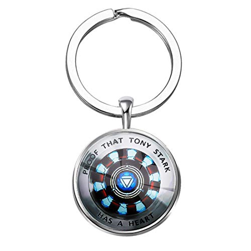 POTIY Gift for Fan Proof That Tony Stark Has A Heart Jewelry Tony Stark Keychain The Hero Gift(Style 2)