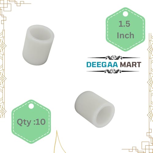 Image of White PVC Door Stopper Bumper with Silencer Protects Doors & Walls (1.5 Inch, 10, Count)