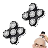 5 Blade Shaver Replacement Head Compatible with Skull Shaver for Pitbull Gold PRO/Pitbull Platinum Pro Shaver Heads (2 Pack