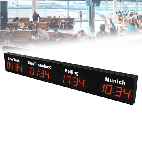 Horloge murale numérique LED au design épuré pour espaces professionnels exigeants