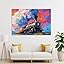 sinyumoney Colorful Steam Train Journey -2 Tableaux Muraux Salon ...