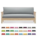 MoNiBloom Full Size Futon Cover, Armless Stretch Futon Slipcover Armless Sofa Cover Furniture Protector, Washable Zippered Rv Cushion Covers Futon Couch Cover for Adults Kids and Pets, Grey