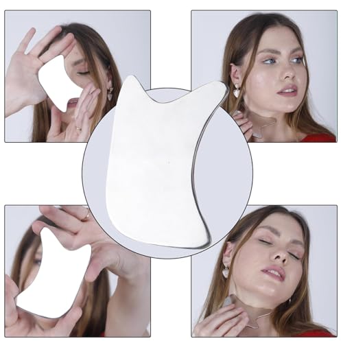 Image of Stainless Steel Gua Sha Scraping Massage Tool /Muscle Scraper /Soft Tissue Mobilization 1 Pcs (R Shape or oil)