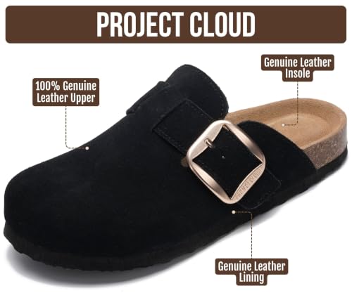 Image of 100% Genuine Leather Clogs for Women Footwear - Fall Shoes for Women