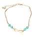 Produktbild Emorias 1 x Lucky '8' Form Türkis Fußkettchen Fußkette Frauen Knöchel für Frauen Mädchen elegant charmant Kostüm Schmuck Zubehör