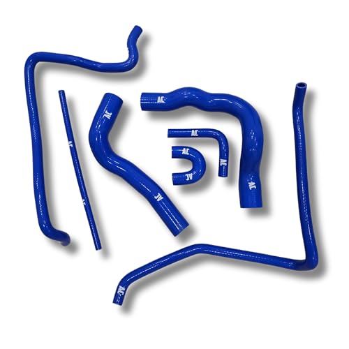 Juego Completo de Manguitos del Circuito de Agua Refrigerante compatible con Nissan Patrol 160 K160 SD33 y SD33T: Silicona Reforzada de 5mm y 4 capas. (Azul)