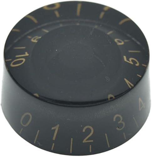 Miniatura 2 de KAISH Juego de 4 pomos de control de guitarra LP negro con letras doradas para Les Paul SG