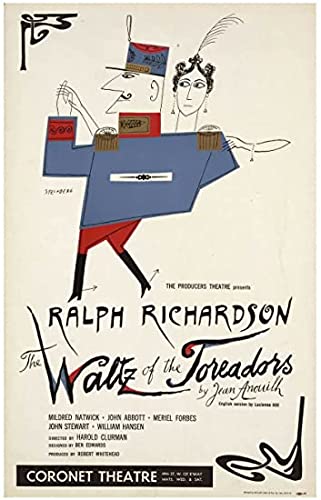 Affiche vintage Valse des Toreador 1958 grande lithographie de collection