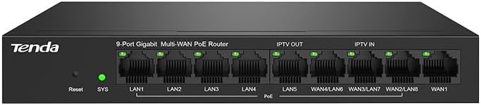 Tenda G0-8G-PoE 9 Bağlantı Noktalı Gigabit Ethernet PoE Yönlendirici