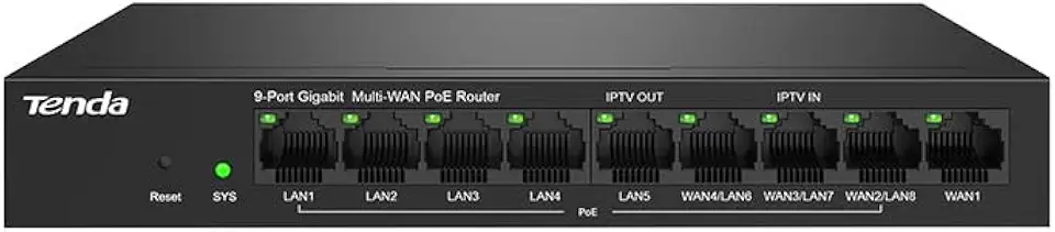 Tenda G0-8G-PoE 9 Port Gigabit Ethernet PoE Router