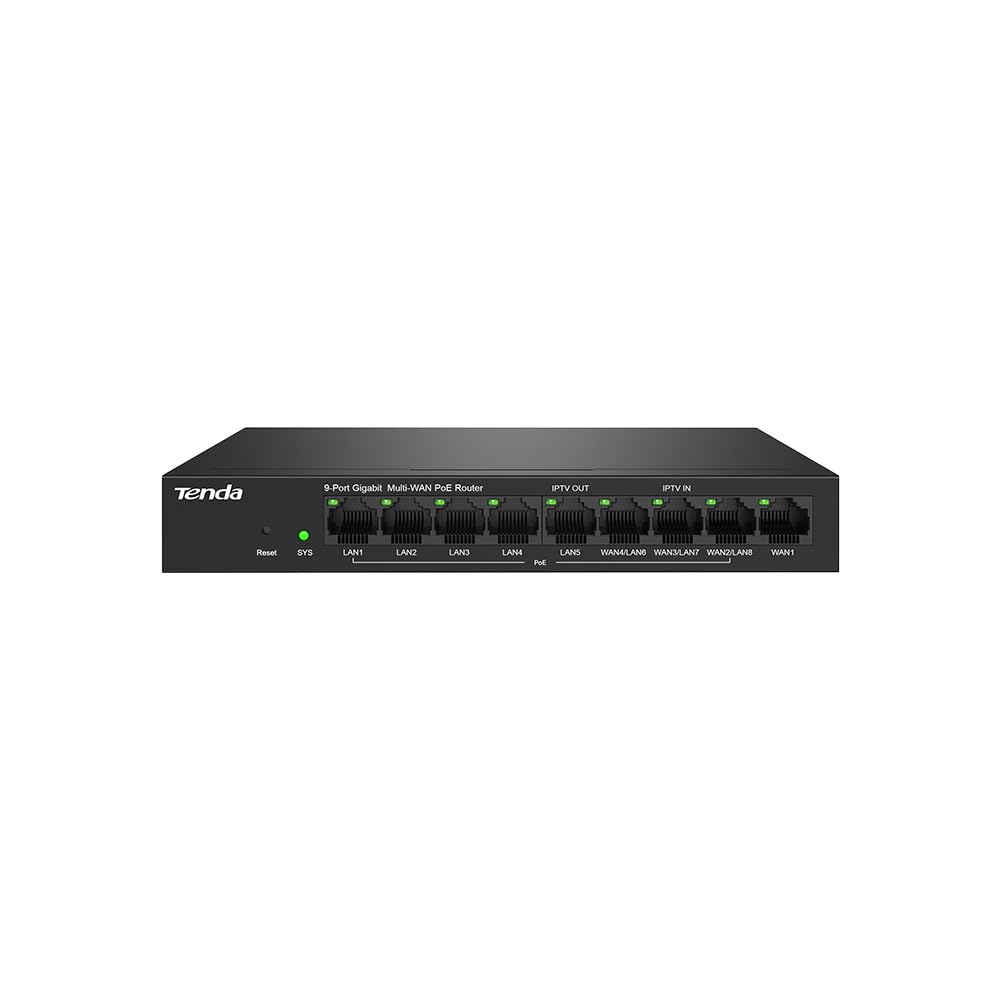 Tenda Router PoE Gigabit Ethernet de 9 puertos G0-​8G-​PoE