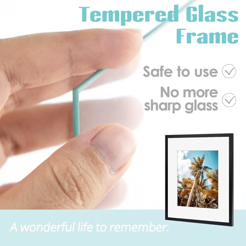 Image of Frametory 16x20 Picture Frame for Wall, Display Picture 11x14 with Mat or 16x20 Without Mat, Gifts for Family (Black, 3 Pack)