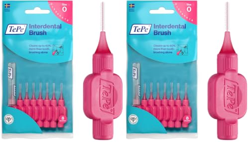 0.4 MM - Pembe Diş Arayüz Fırçası (1 x 8 Adet) (2 paketi)
