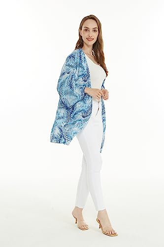 Image of Women's Hawaiian Open Front Kimono Top Signature Prints | Open Front Design; Lightweight Rayon; Signature Tropical Prints; Relaxed Fit; Resort Vacation Style