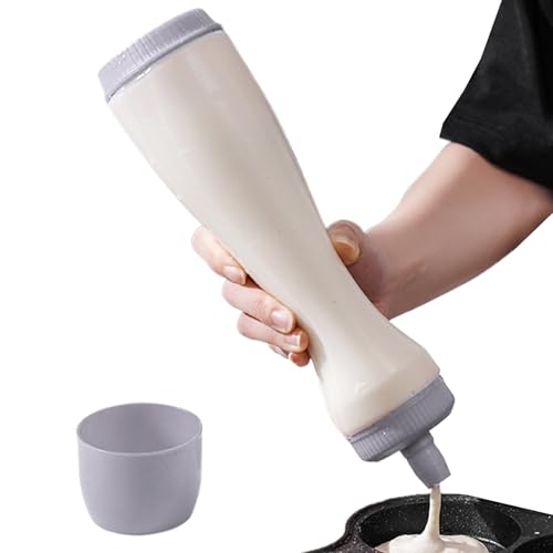 Batter Squeeze Bottle Pen | 700ml Pancake Batter Dispenser Mixer Bottle, Waffle Mix Server, Dough Squeeze Dispenser, for Pancake Waffle Donut Breakfast Lunch Party Catering Household Family