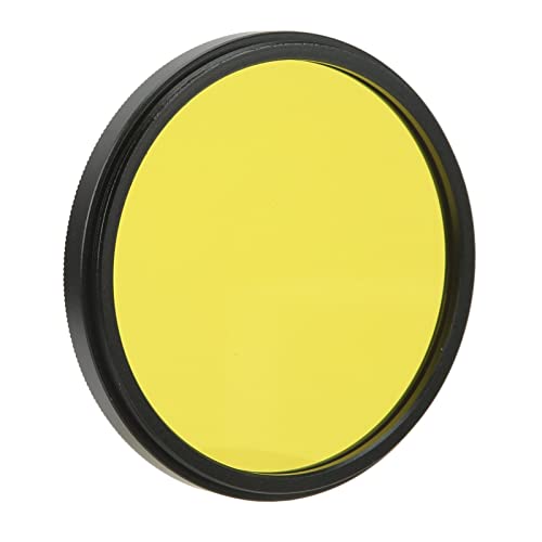 Filtre d'objectif Bewinner Couleur Rond de 55 Mm pour Objectif D'appareil Photo avec Filetage de Filtre de 55 Mm, Filtre D'appareil Photo Numérique en Verre Optique Coloré, Jaune