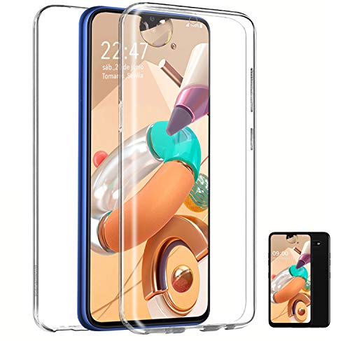 PLANETMOVIL Funda 360 Compatible con LG K41S Carcasa Doble Cara 360 de Silicona Delantera + Trasera TPU Doble 100% Transparente
