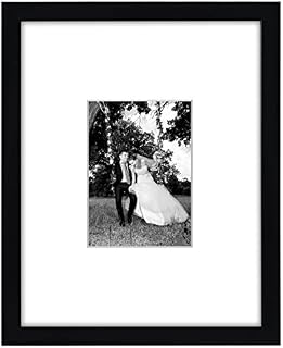 Americanflat 11x14 Black Picture Frame | Displays 5x7 Photos with Mat or 11x14