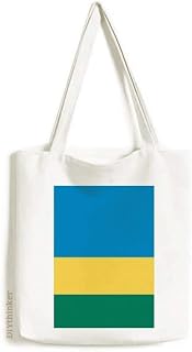 Bolsa de lona com bandeira nacional da África do Ruanda, bolsa de compras casual
