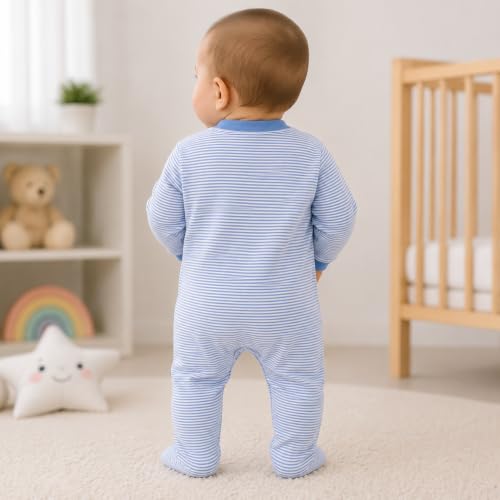 Image of DADDY - G 100% Cotton Baby Rompers Pack of 3 | Newborn Baby Sleepsuit | Full Sleeve Jumpsuit | Baby Night Suit | Infant Bodysuit for Boys & Girls | Soft Breathable Clothing