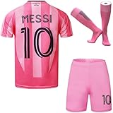 HUSSATEX Leo. 2025/2026 Heim Kinder Fußball Trikot & Shorts mit Socken Geschenk Set Jugendgrößen (Lila,26-)