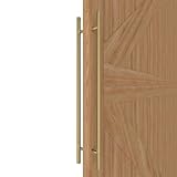 LVYIHAN Titanium Gold Round Barn Door Handles 12
