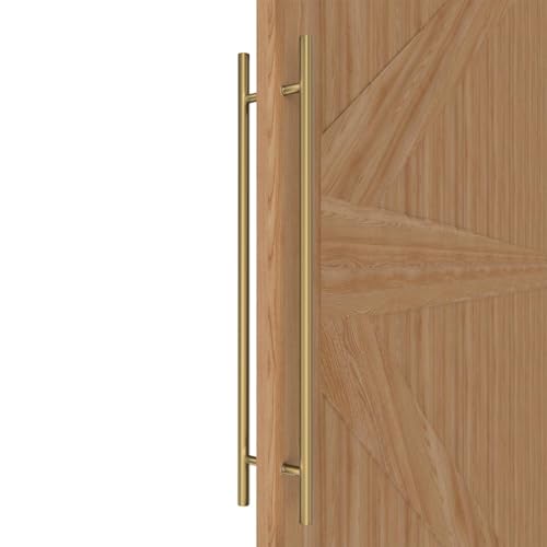 LVYIHAN Titanium Gold Round Barn Door Handles 12