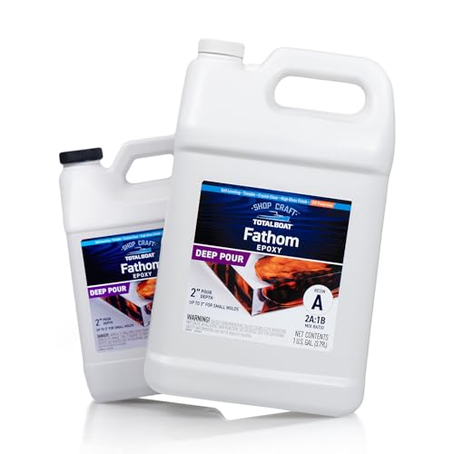 TotalBoat Fathom Deep Pour Epoxy Resin - 1.5 Gallon Casting Kit, 1-3" Pours