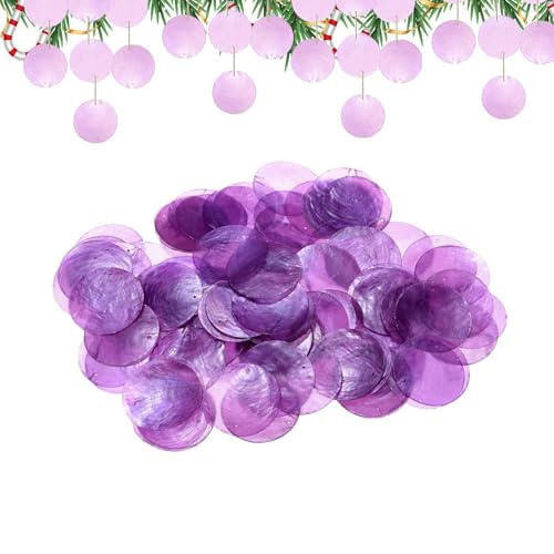Coquillages ronds naturels pour loisirs créatifs et pendentif fait main - 100 pcs