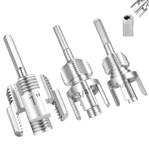 3PCS Integrated PVC Pipe Threader Tool - 1/2