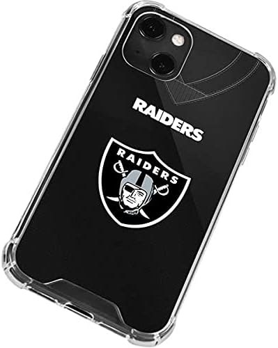 Skinit Clear Phone Case Compatible with iPhone 13 Mini - Officially Licensed NFL Las Vegas Raiders Team Jersey Design