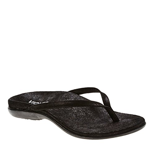 Vionic Selena Corfu - Womens Leather Sandal Black Pixel - 8