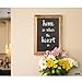 Ilyapa Rustic Wooden Magnetic Kitchen Chalkboard Sign - 12x16 Inch Brown Framed Wall Hanging Chalk Board for Farmhouse Decor, Wedding, Restaurant Menu