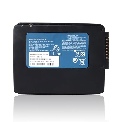 JIMACRO BT-000318 Battery Compatible with Zebra TC70 TC72 TC75 TC77 Series, Barcode Scanner Battery 3.7V 17.1Wh