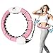 LUOWAN Smart Hula Hoops,Hula Hoop Extrovable para Principiantes Adultos con Gimnasio para Perder Peso, Fitness, Masaje, Ajustable, Desmontable y No Se Cae Hula Hoop Artefacto de Pérdida de Peso（Rosa）