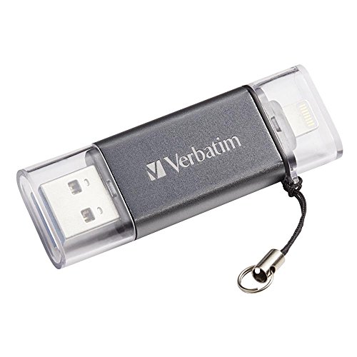 Verbatim 64GB Store ‘n’ Go Dual USB 3.0 Flash Drive for Apple Lightning Devices - Graphite by Verbatim - Used condition - US$17.70