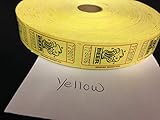 2000 Yellow Beer Single Roll Consecutively Numbered Raffle Tickets