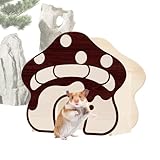 Jerbo-Haustierhaus, Pilzform, bissfest, Hamsterhaus aus Holz, für...