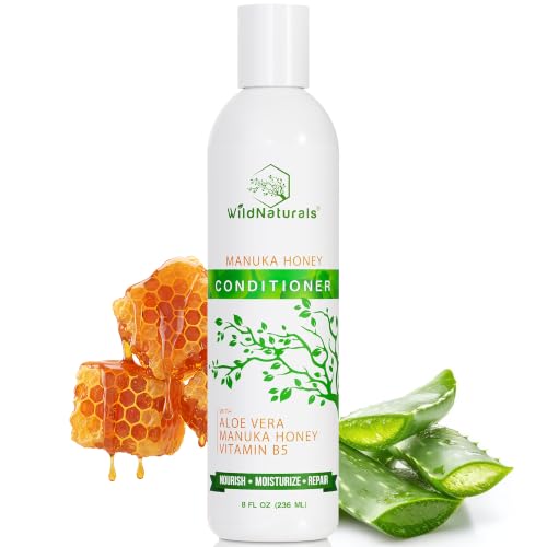 Image of Natural Hydrating Conditioner for Dry & Itchy Scalp - Sulfate Free Dandruff Moisturizing Conditioner with Aloe Vera & Manuka Honey - for Oily Hair & Curly hair - Help Hair Growth with Coconut Oil