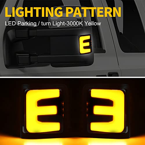 Autboom Side Mirror Marker Lights Switchback Led Mirror Turn Signal & Running Lights Compatible With 2008-2016 F250 F350 F450 F550 Super Duty Mirror Lights Drl Parking Lamp #TOP1