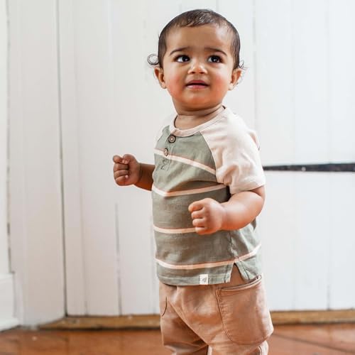 Burt's Bees Baby baby-boys Shirt and Pant Set, Top & Bottom Outfit Bundle, 100% Organic Cotton3