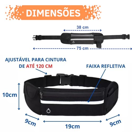 Pochete Esportiva Corrida Porta Garrafa - Pochete Academia Slim e Impermeável - Pochete Porta Celula