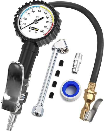 Tire Inflator with Pressure Gauge