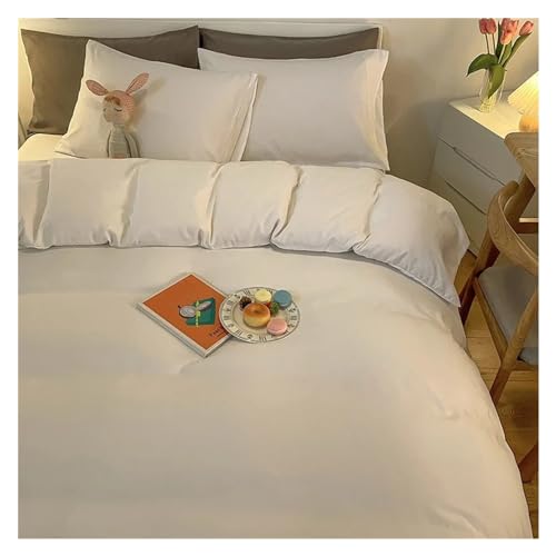 Couverture de courtepointe blanche et couvrave de couette adaptée à la peau sensible
