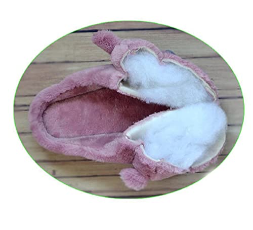 YILANLAN Women's Cartoon Animal Hippo Slippers - Winter Warm Furry Cute Home Slippers3