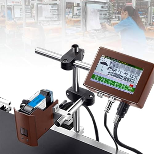 XUXIAO Inkjet Coder Printer, Online Coding Machine, 12.7mm/25.4mm Industrial Inkjet Printer, for Label Date Code, Commercial Label Printer 25.4mm