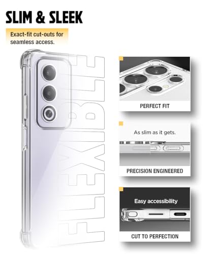 Image of WOW IMAGINE Clear Back Cover Case for Oppo A3 Pro 5G | Oppo K12x 5G | Shockproof Soft TPU Case | Cushioned Edges for Ultimate Protection Back Cover Case - Transparent