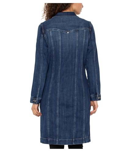 Liverpool Women's Long Denim Trucker Jacket2