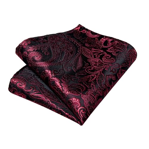 Image of DiBanGu Mens Silk Self Bow Tie Set 4PCS for Tuxedo Wedding,
