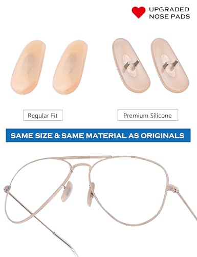 Image of 4 Pairs Replacement Nosepieces Nose Pads for Ray-Ban Aviator RB3025 RB3026 RB3044 RB3261 RB3483 Clubmaster RB3016 Sunglass